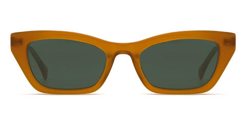 Hnedá Tmavozelená Maura - Cat Eye Sunglasses