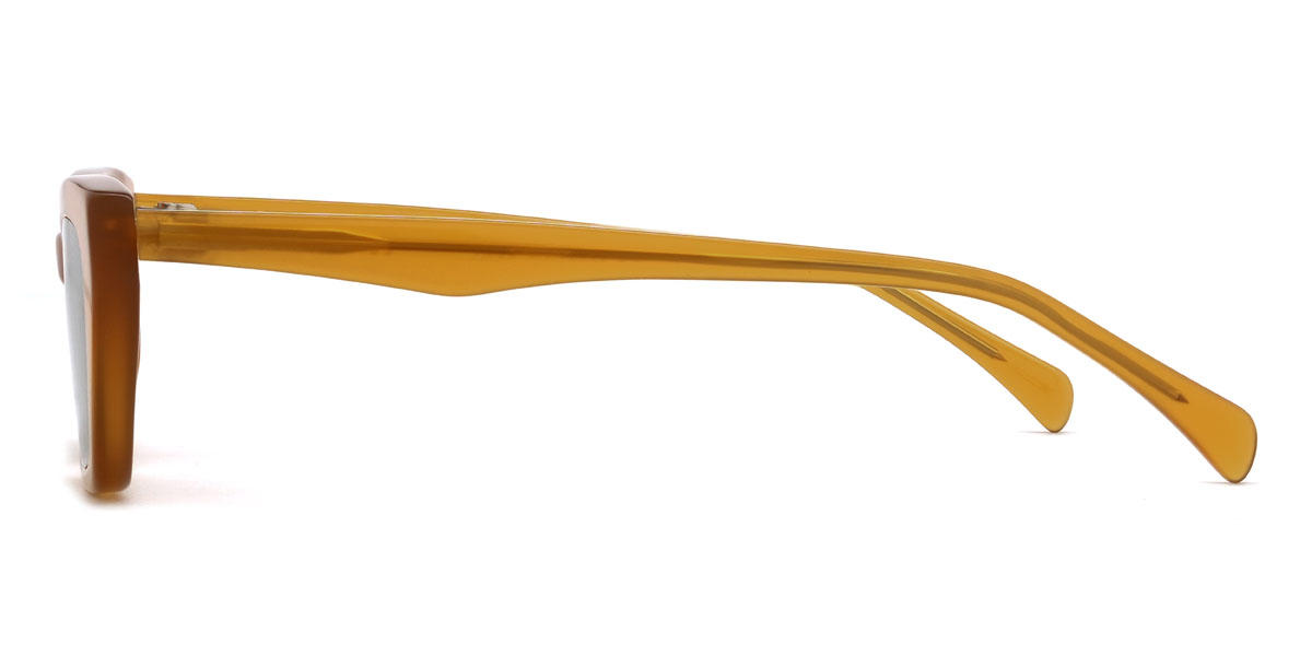 Hnedá Tmavozelená Maura Okuliare - Cat Eye Sunglasses
