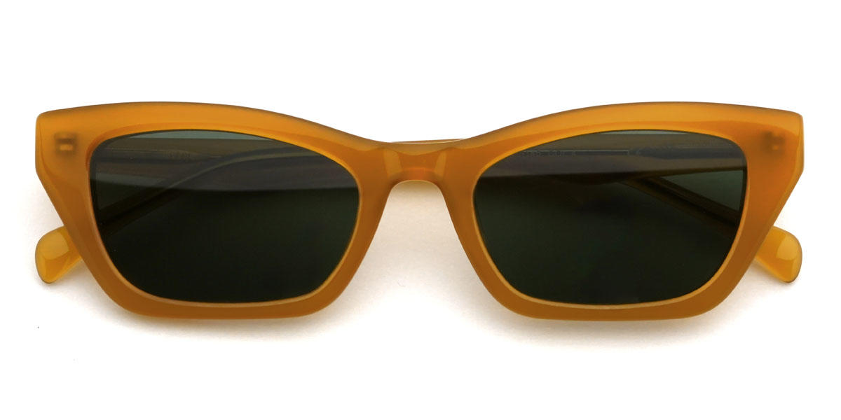 Hnedá Tmavozelená Maura Okuliare - Cat Eye Sunglasses