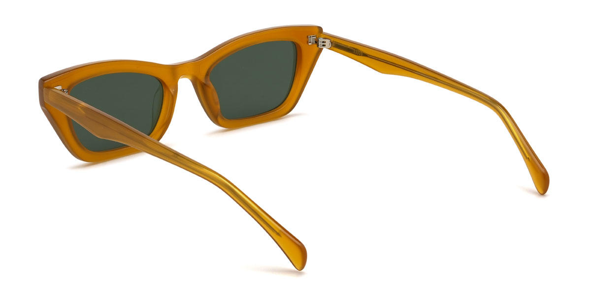 Hnedá Tmavozelená Maura Okuliare - Cat Eye Sunglasses