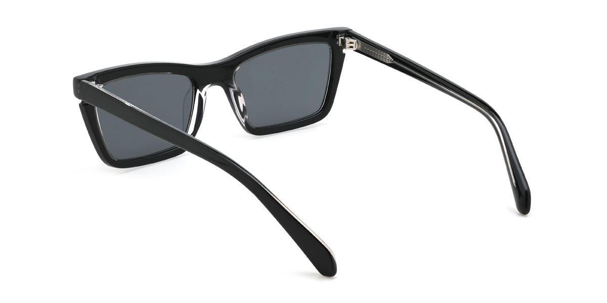 Schwarz Grau Elanor Brille - Rectangle Sunglasses