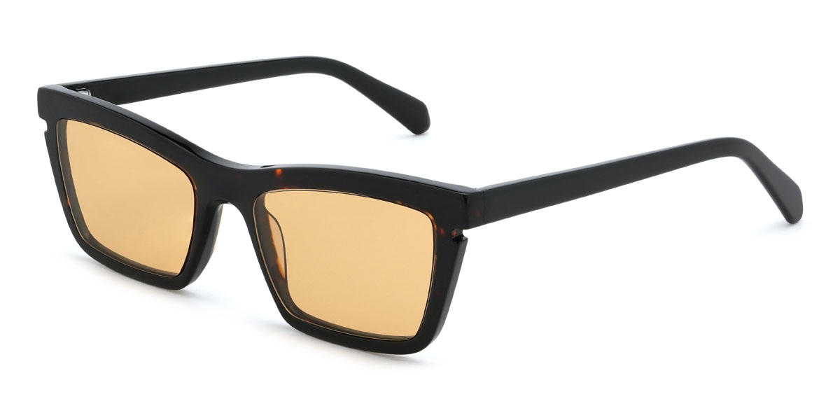 Schildpatt Orange Elanor Brille - Rectangle Sunglasses
