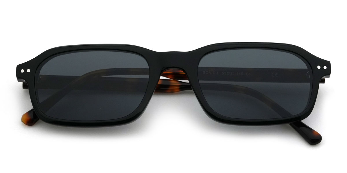 Schwarz Grau Rumaisa Brille - Rectangle Sunglasses