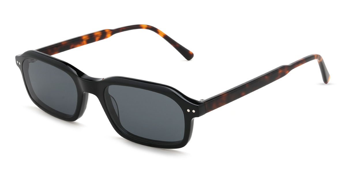 Schwarz Grau Rumaisa Brille - Rectangle Sunglasses