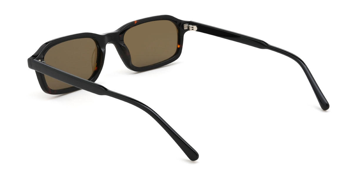 Tortoiseshell Brown Rumaisa Glasses - Rectangle Sunglasses