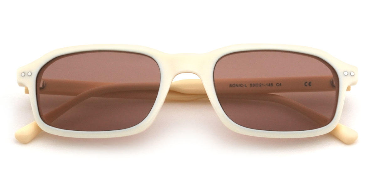 Cream White Pink Rumaisa Glasses - Rectangle Sunglasses