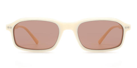Cream White Pink Rumaisa - Rectangle Sunglasses
