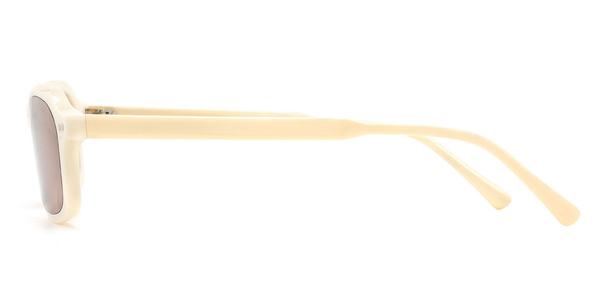 Cream White Pink Rumaisa Glasses - Rectangle Sunglasses