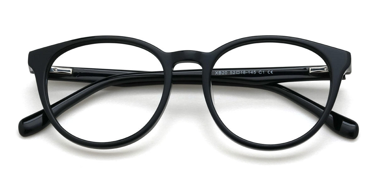 Black Eliyana Glasses - Oval Glasses