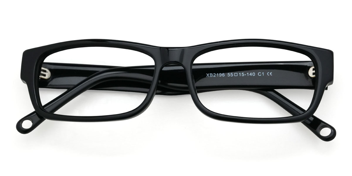 Schwarz Bridger Brille - Rectangle Glasses