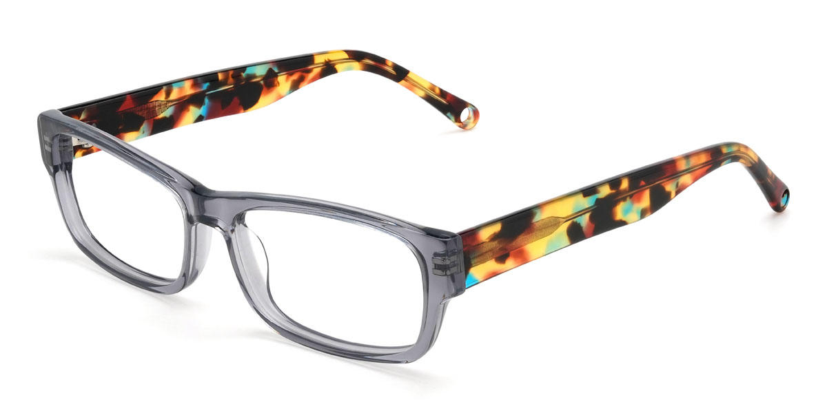 Clear Grey Bridger Glasses - Rectangle Glasses