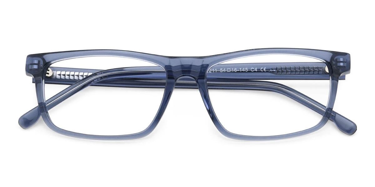 Blue Braylen Glasses - Rectangle Glasses