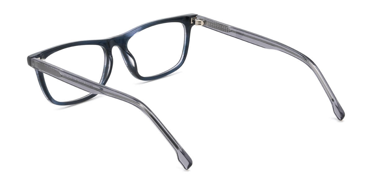Blue Tortoiseshell Winston Glasses - Rectangle Glasses