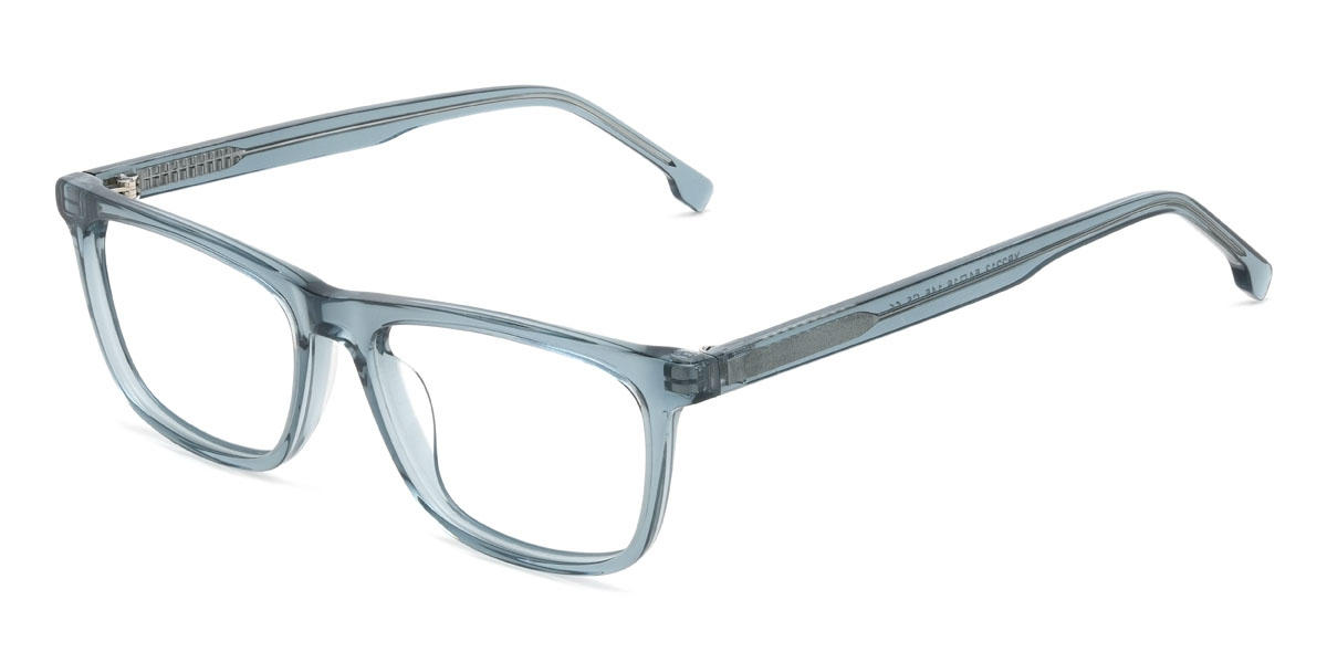 Blue Grey Winston Glasses - Rectangle Glasses