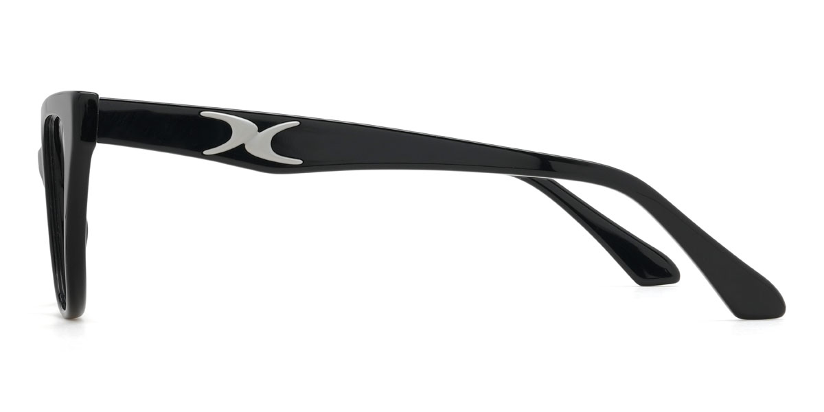 Black Syeda Glasses - Cat Eye Glasses