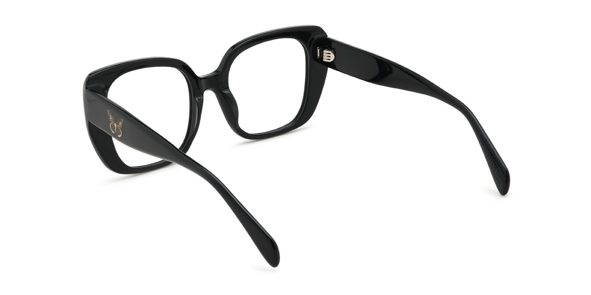 Black Khadijah Glasses - Square Glasses