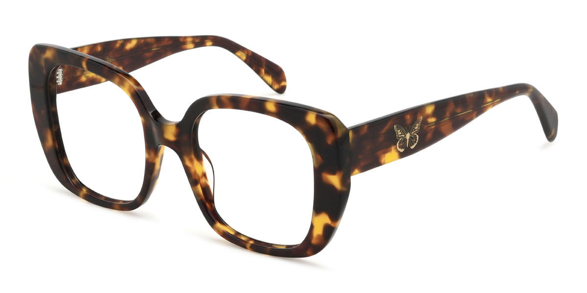 Tortoiseshell Khadijah Glasses - Square Glasses