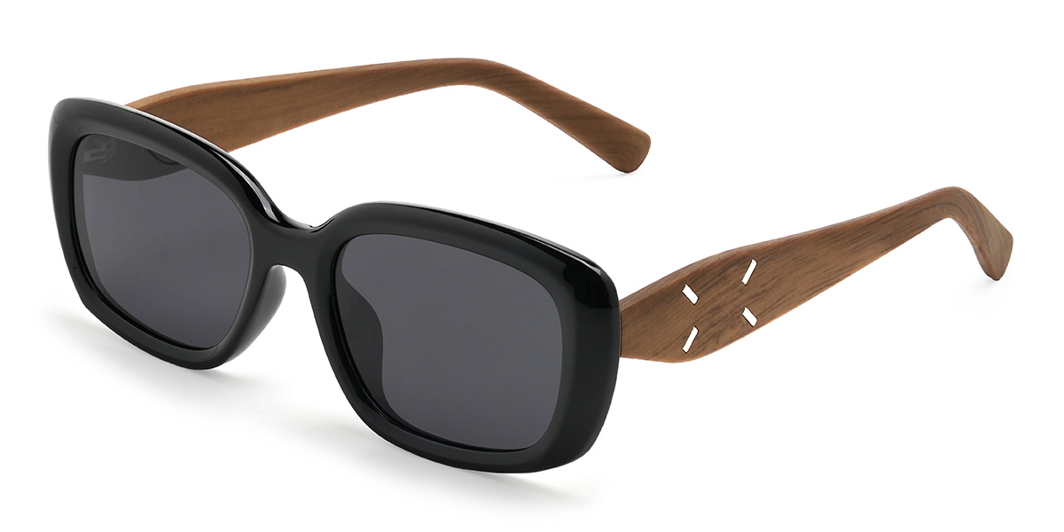 Fekete szürke Fredrick Szemüveg - Rectangle Sunglasses