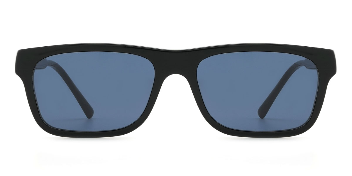 Black Dark Blue Mylah - Rectangle Sunglasses