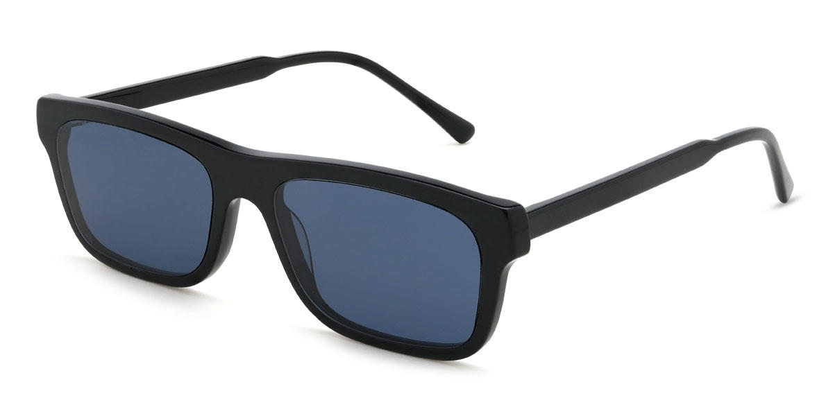 Black Dark Blue Mylah Glasses - Rectangle Sunglasses