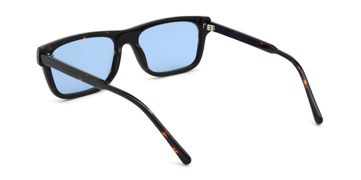 Tortoiseshell Blue Mylah Glasses - Rectangle Sunglasses