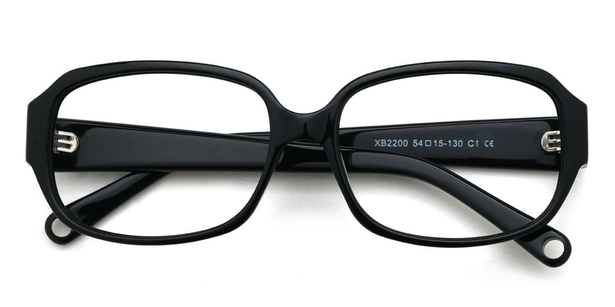 Black Jamir Glasses - Rectangle Glasses