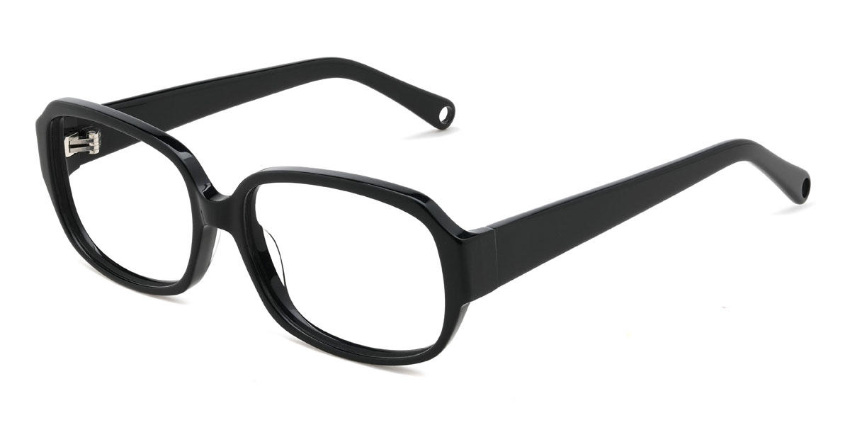 Black Jamir Glasses - Rectangle Glasses