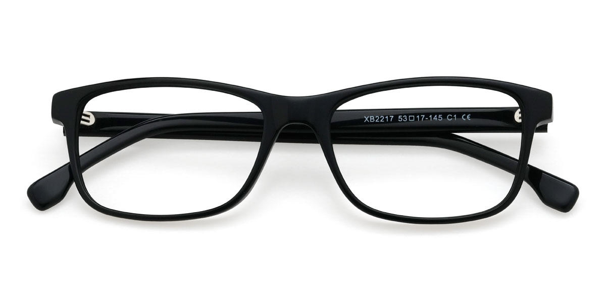 Black Kareem Glasses - Rectangle Glasses