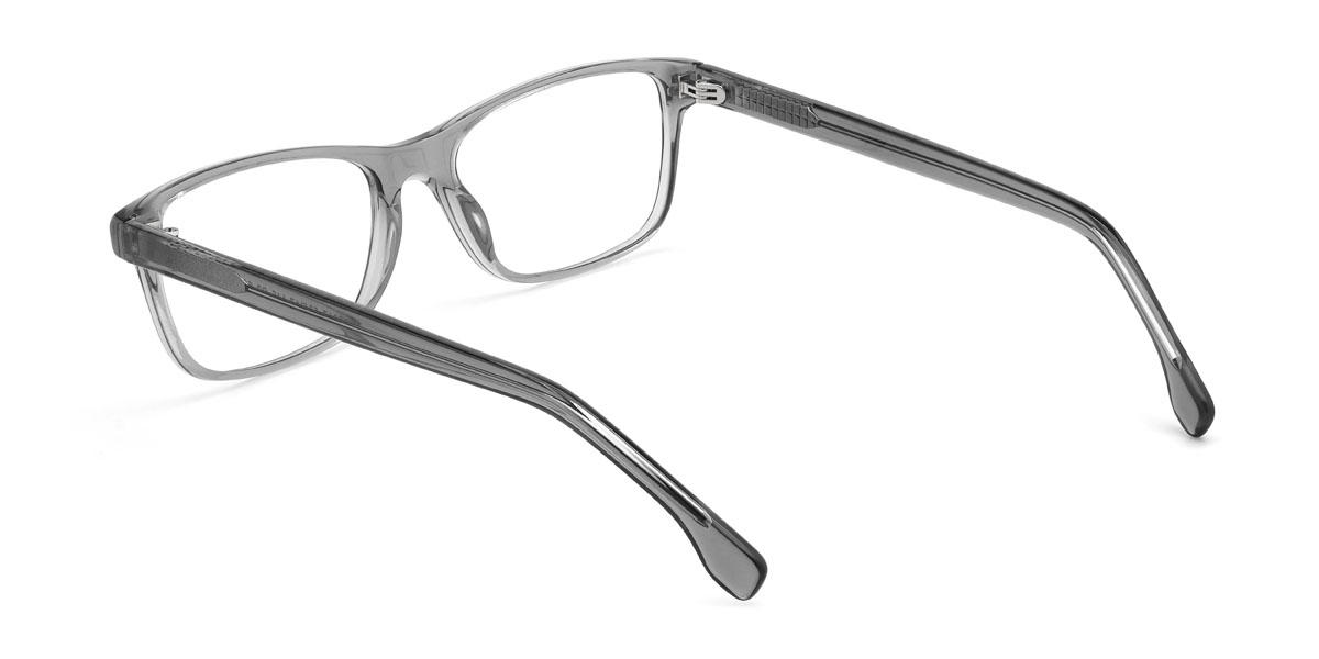 Clear Grey Kareem Glasses - Rectangle Glasses