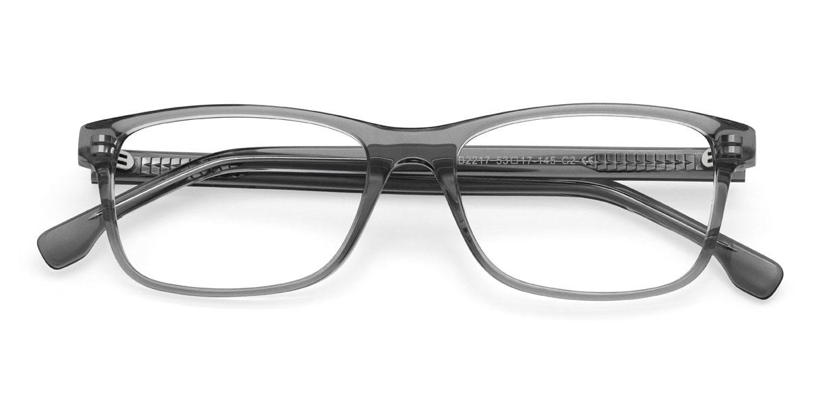 Clear Grey Kareem Glasses - Rectangle Glasses