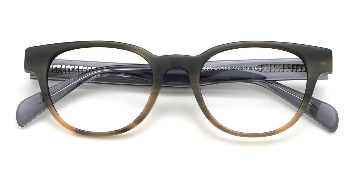 Wood Grain Sariyah Glasses - Oval Glasses