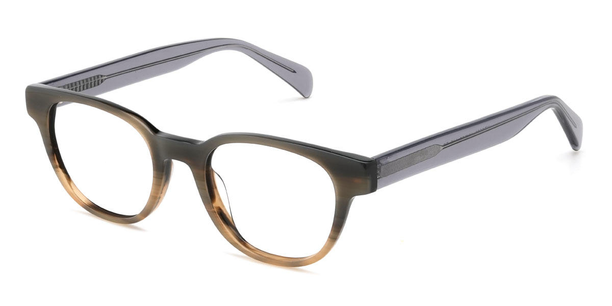 Wood Grain Sariyah Glasses - Oval Glasses