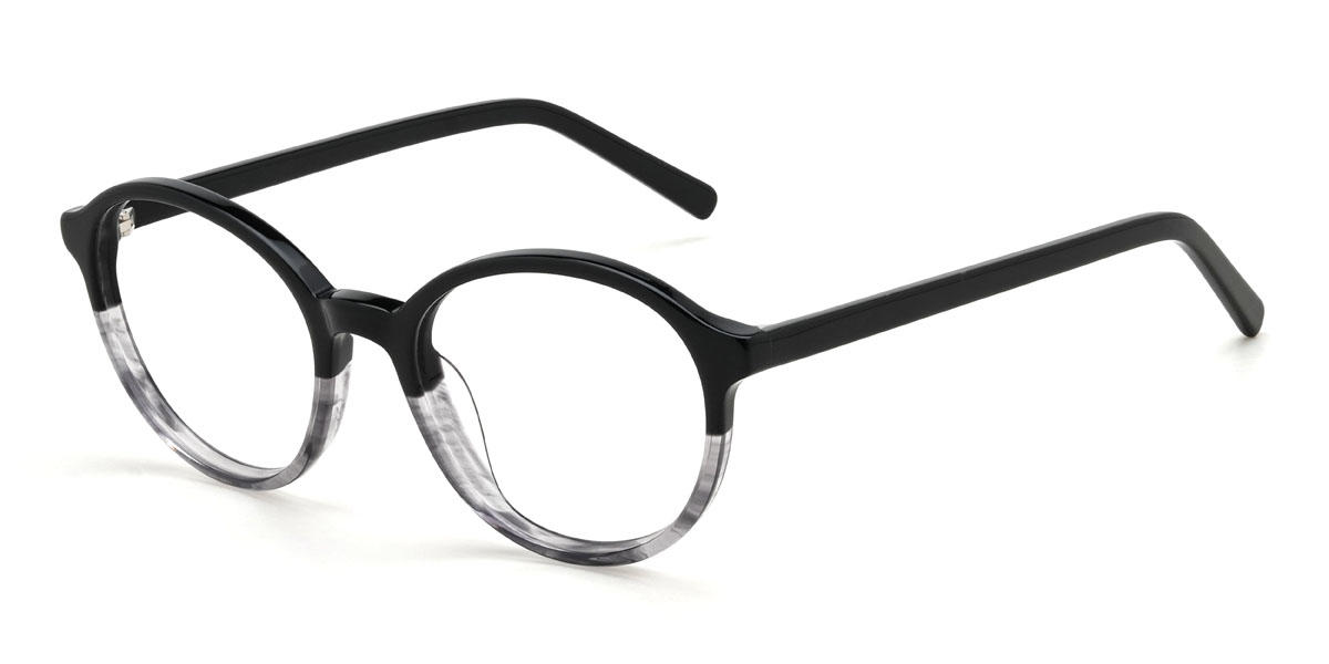 Black Black Tortoiseshell Izaiah Glasses - Oval Glasses
