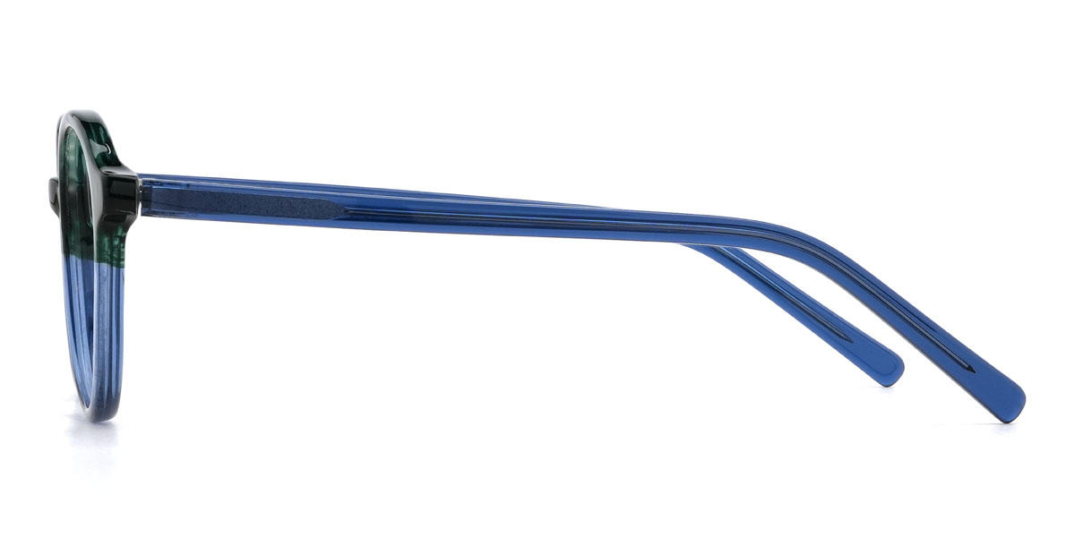 Green Blue Izaiah Glasses - Oval Glasses