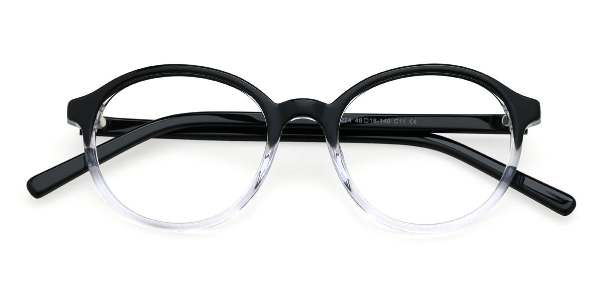 Black Blue Izaiah Glasses - Oval Glasses