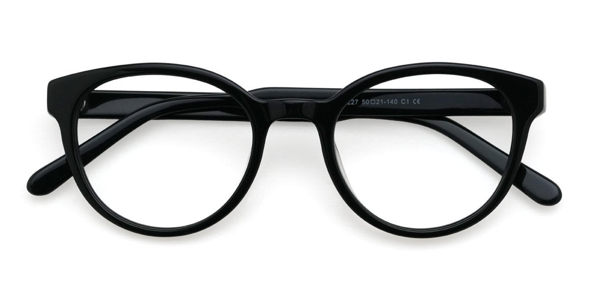 Black Fatema Glasses - Oval Glasses