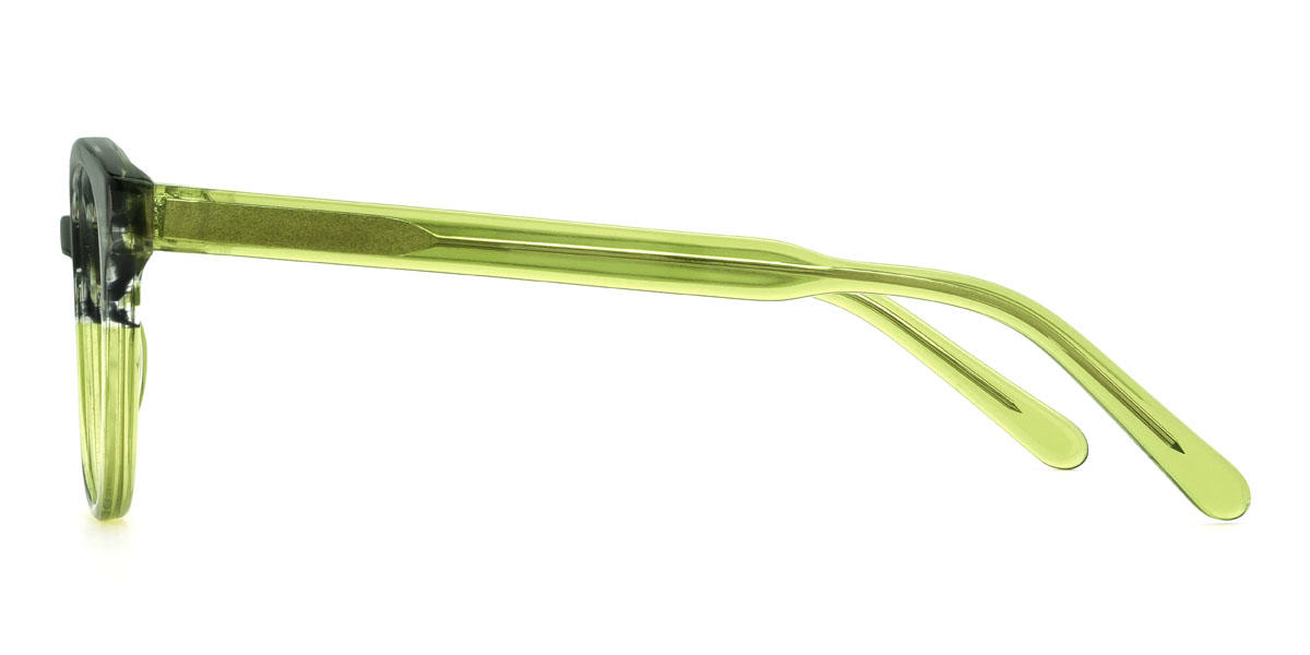 Green Tortoiseshell Green Fatema Glasses - Oval Glasses