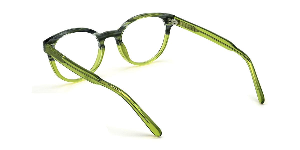 Green Tortoiseshell Green Fatema Glasses - Oval Glasses