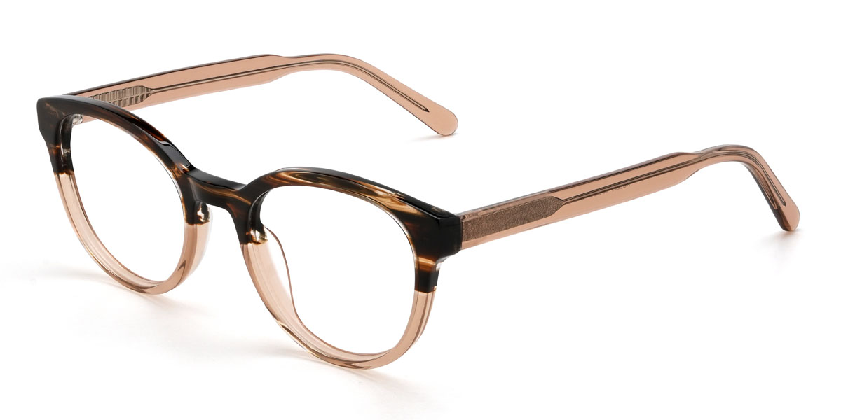 Brown Tortoiseshell Tawny Fatema Glasses - Oval Glasses