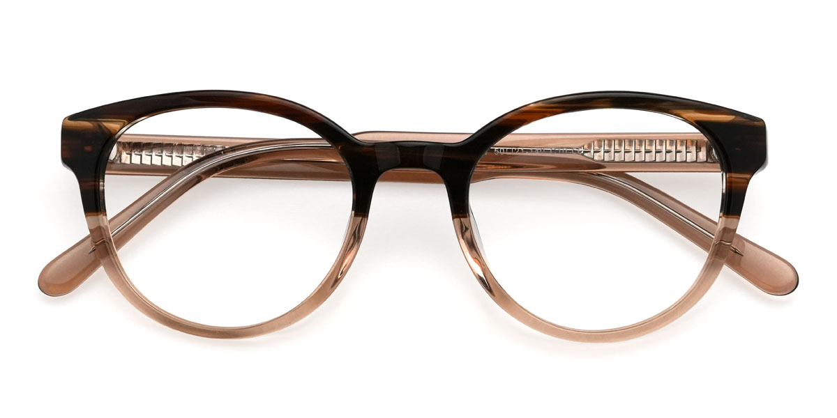 Brown Tortoiseshell Tawny Fatema Glasses - Oval Glasses