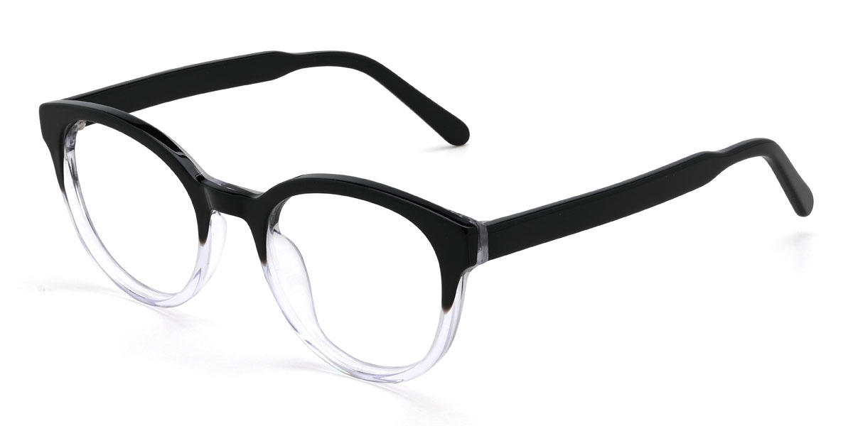 Black Blue Fatema Glasses - Oval Glasses