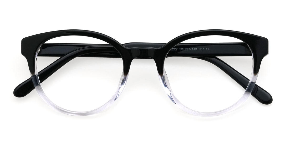 Black Blue Fatema Glasses - Oval Glasses