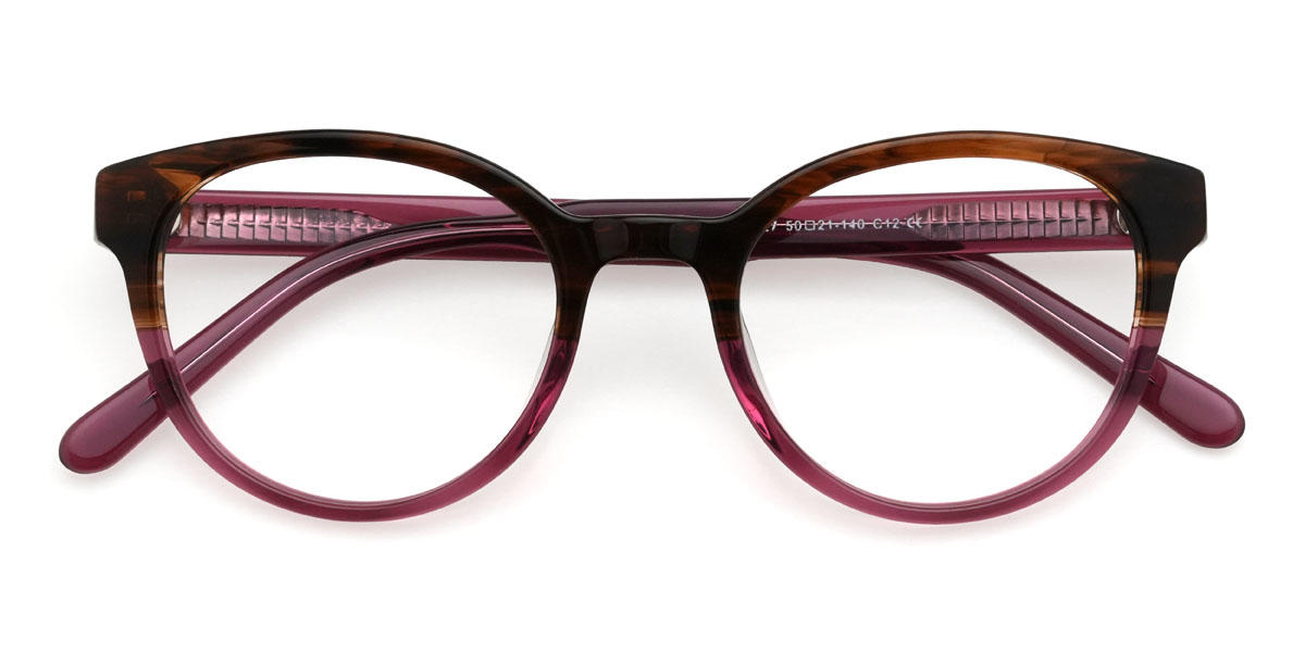 Écaille de tortue violet Fatema Lunettes - Oval Glasses