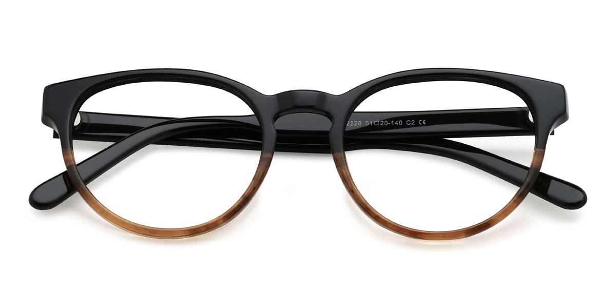 Black Tortoiseshell Jonas Glasses - Oval Glasses