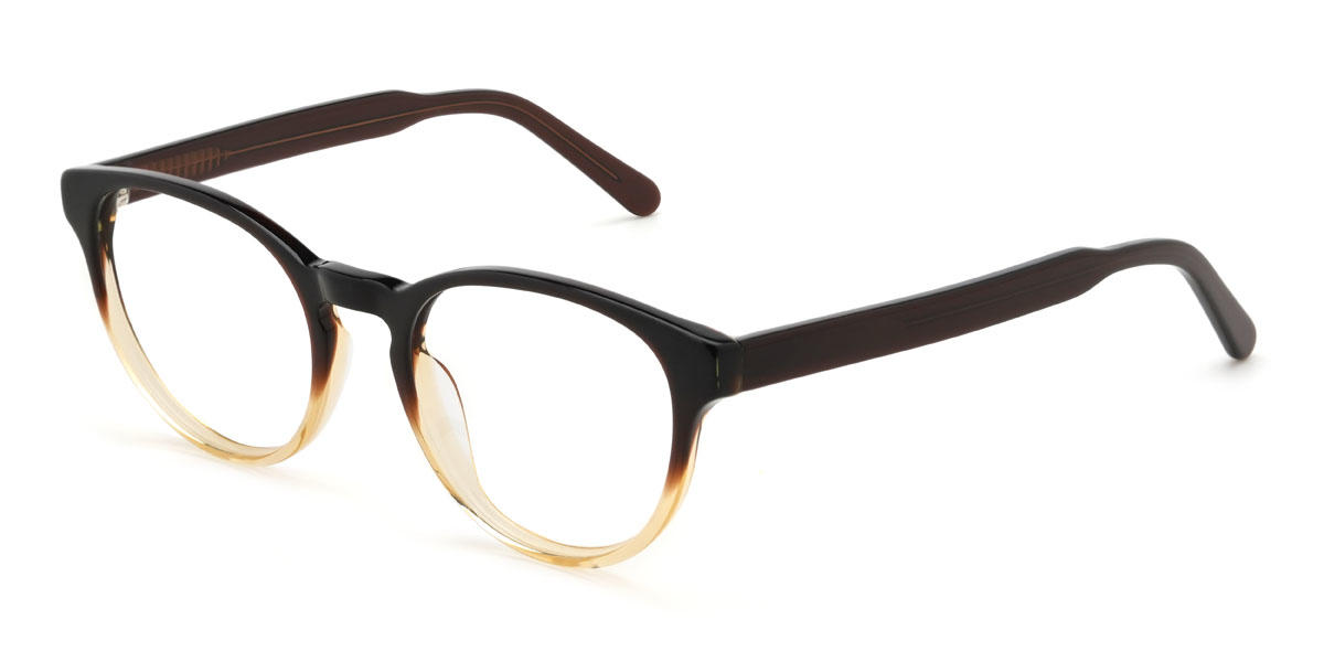 Gradient Brown Jonas Glasses - Oval Glasses