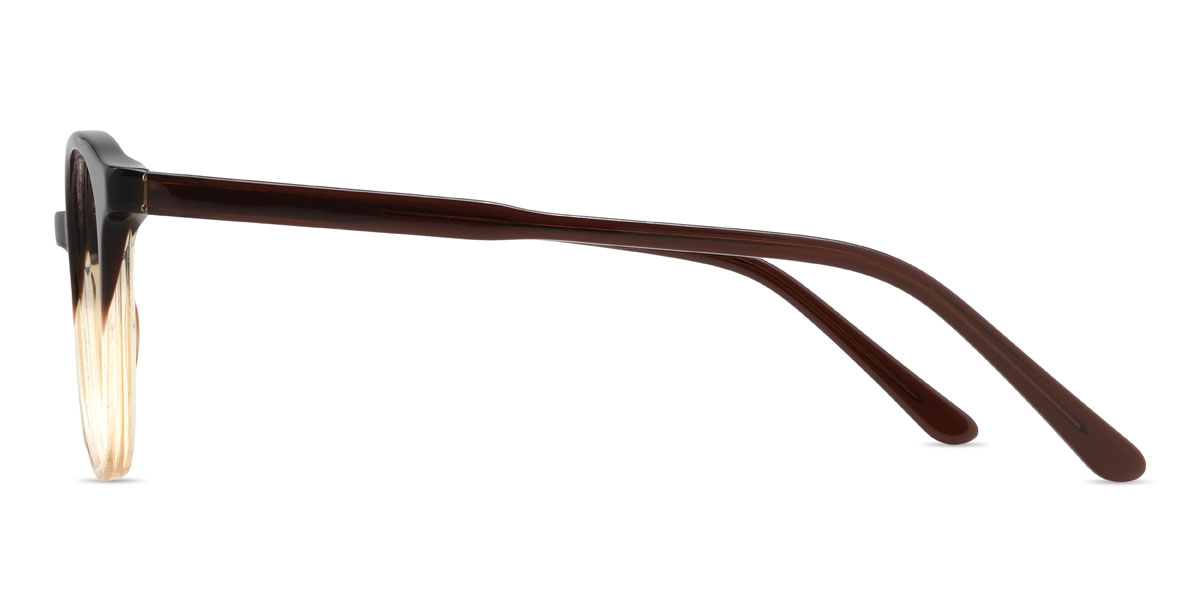 Gradient Brown Maliya Glasses - Oval Glasses