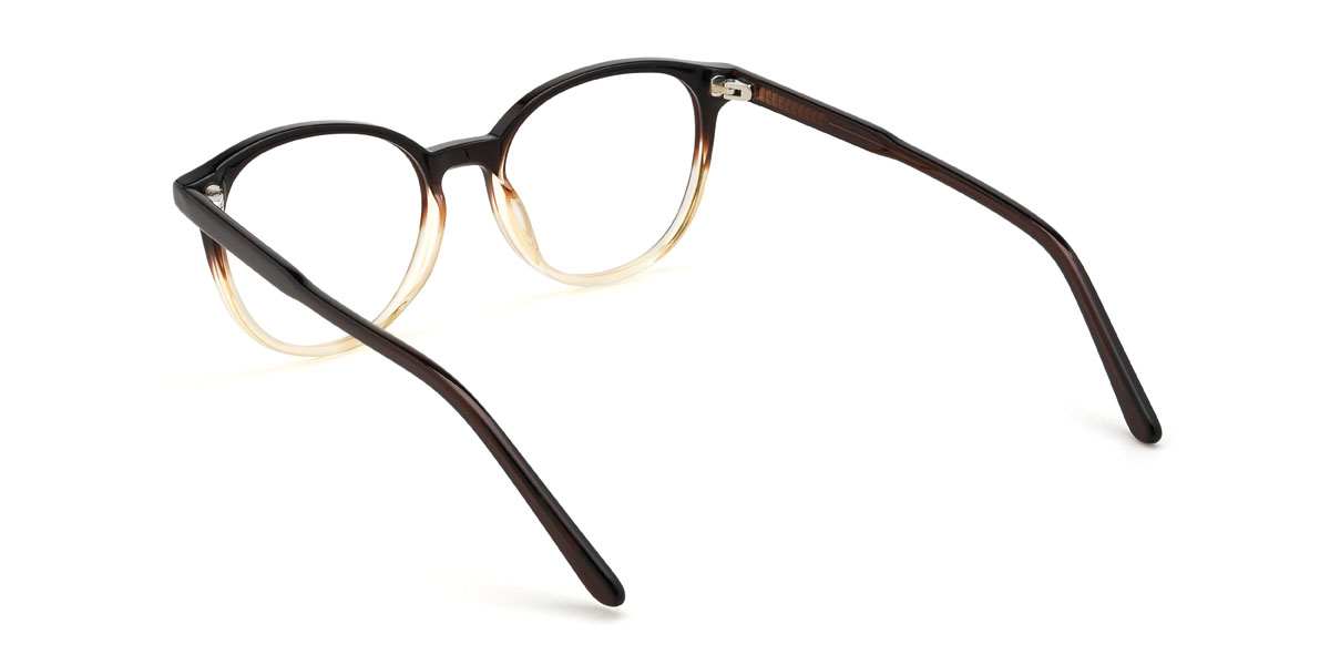 Gradient Brown Maliya Glasses - Oval Glasses