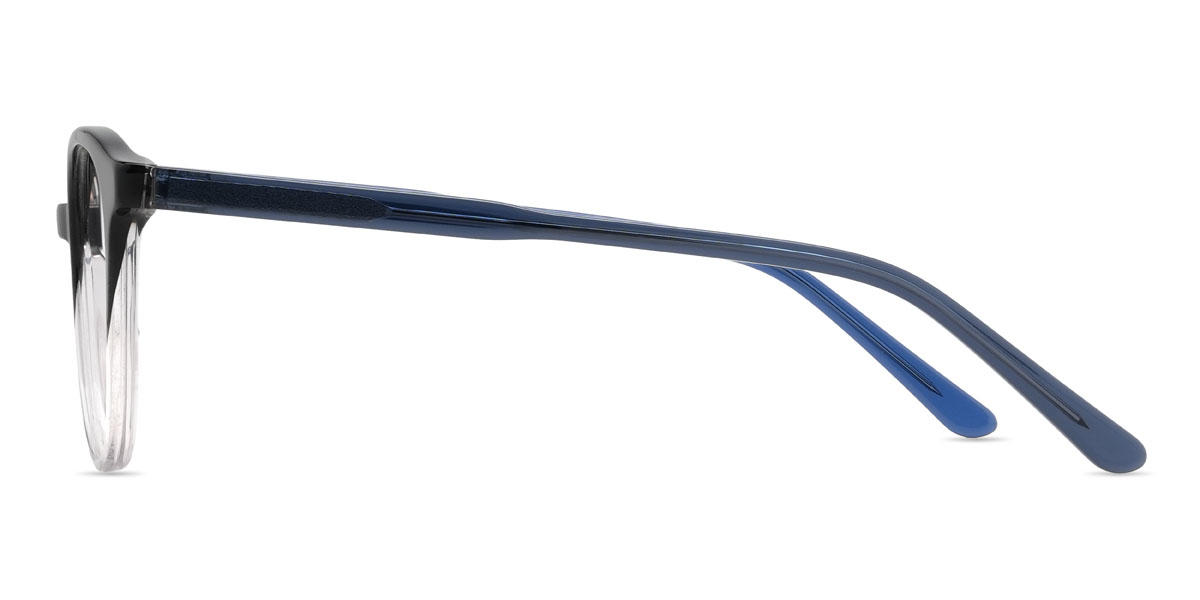 Black Blue Maliya Glasses - Oval Glasses