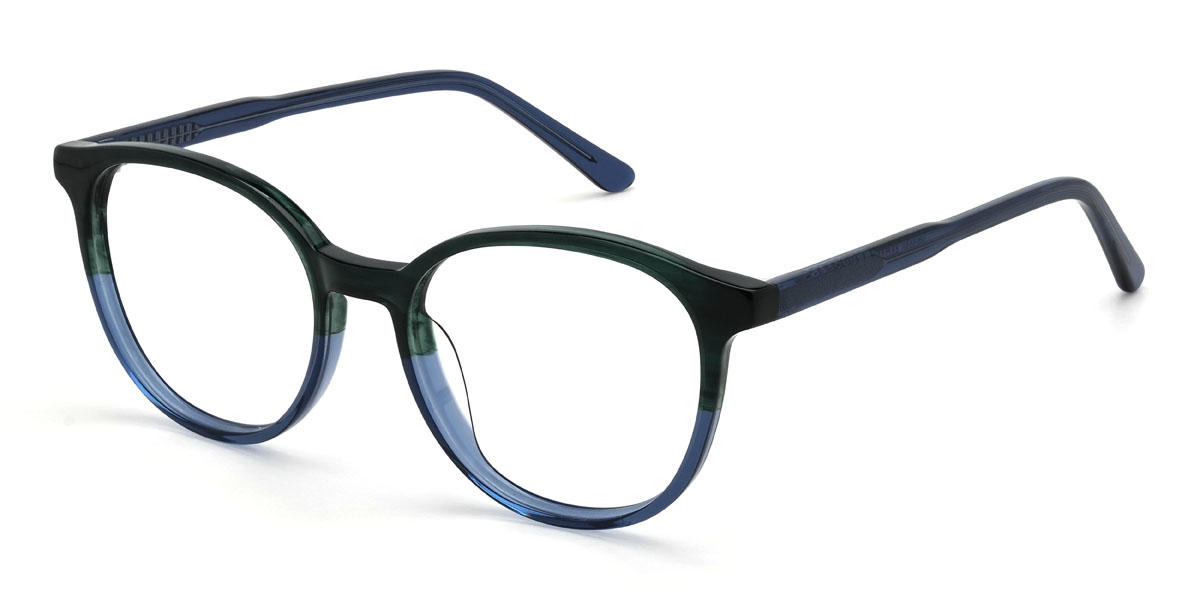 Green Blue Maliya Glasses - Oval Glasses