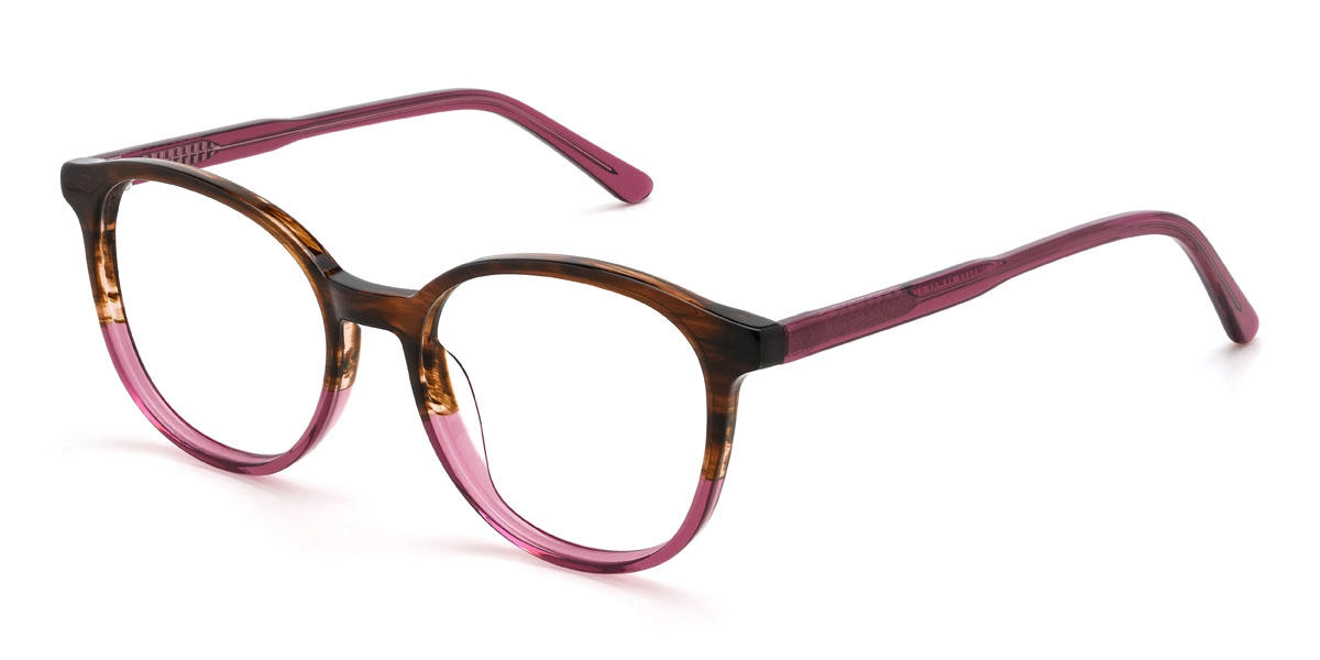 Tortoiseshell Purple Maliya Glasses - Oval Glasses